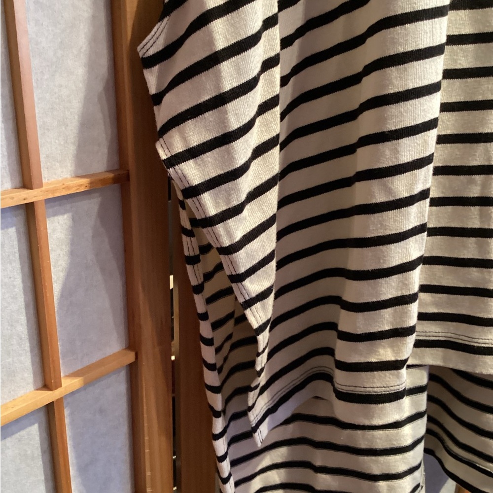 We The Free Cream and Black Striped Muscle Tee - Picture 2 of 10